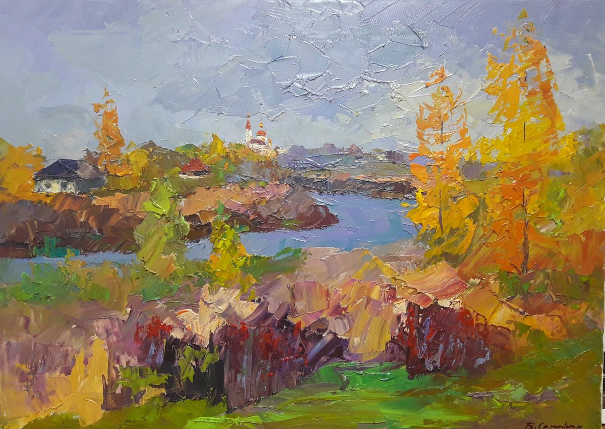 Oil painting Autumn colors nSerb525 by Boris Serdyuk