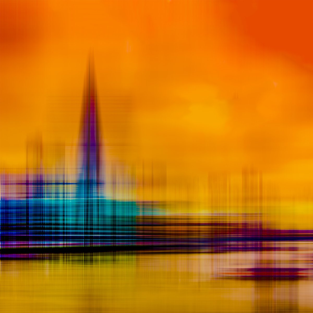 Linear London The Shard Limited Edition #3/50 10x10 inch Photographic Print. by Graham Briggs