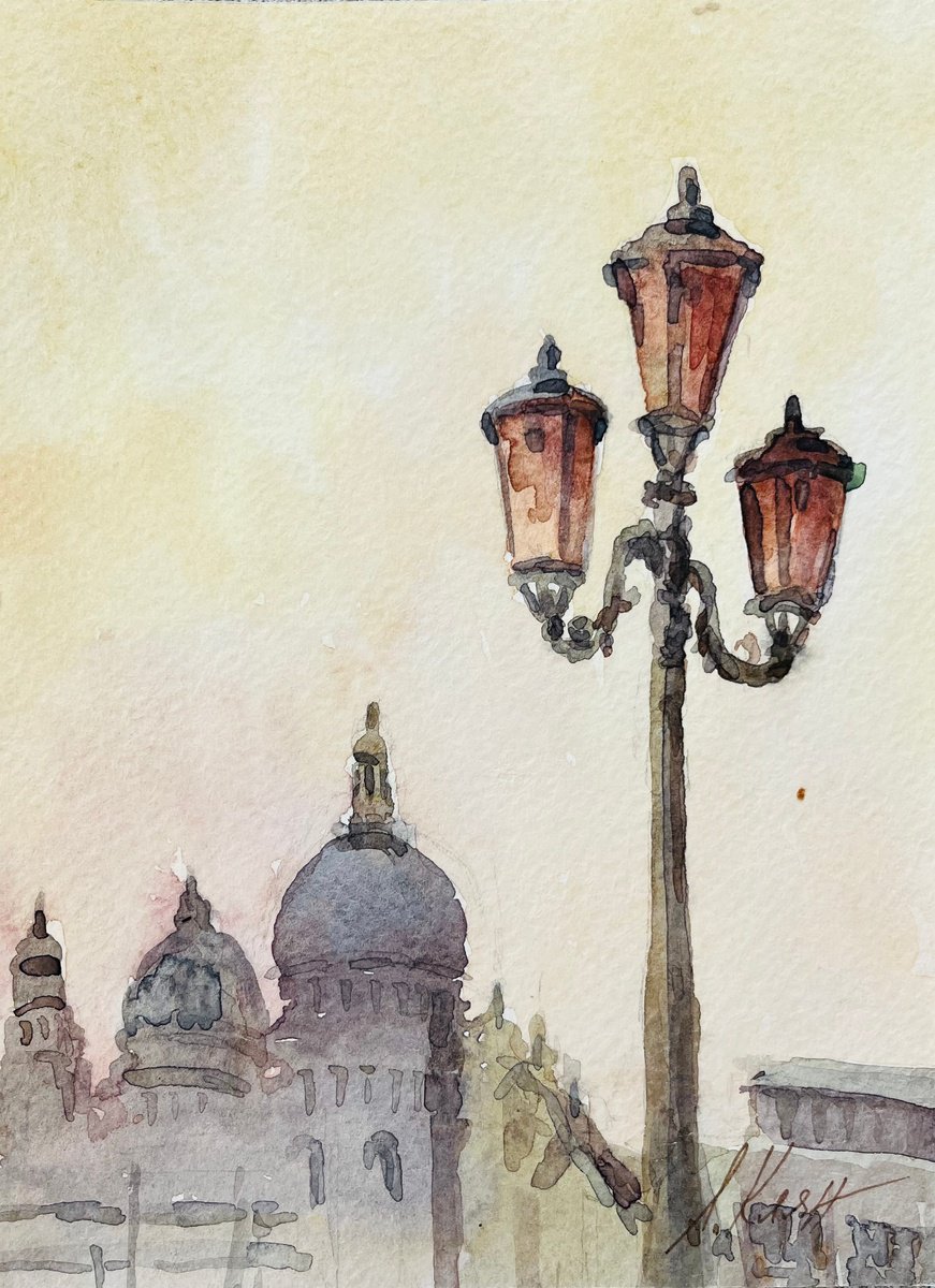 Venice - sketch. Original watercolour painting. by Elena Klyan