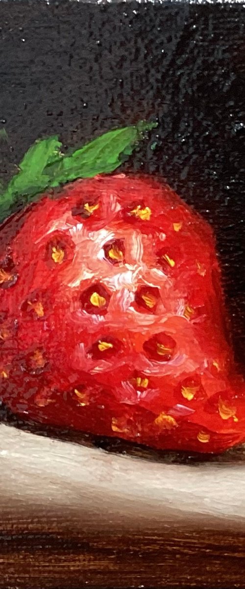 Little Strawberry still life by Jane Palmer Art