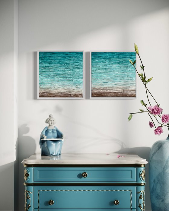 Coastal Calm Diptych