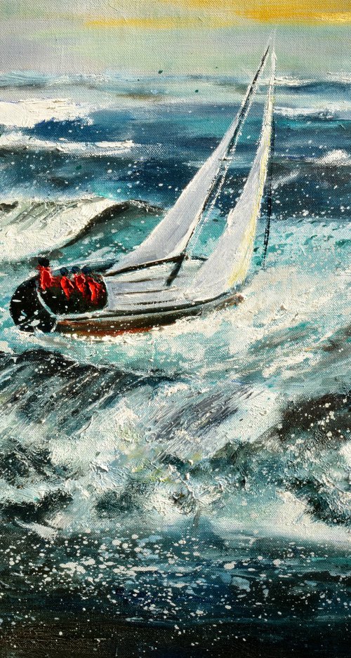 Rough at sea by Pol Henry Ledent