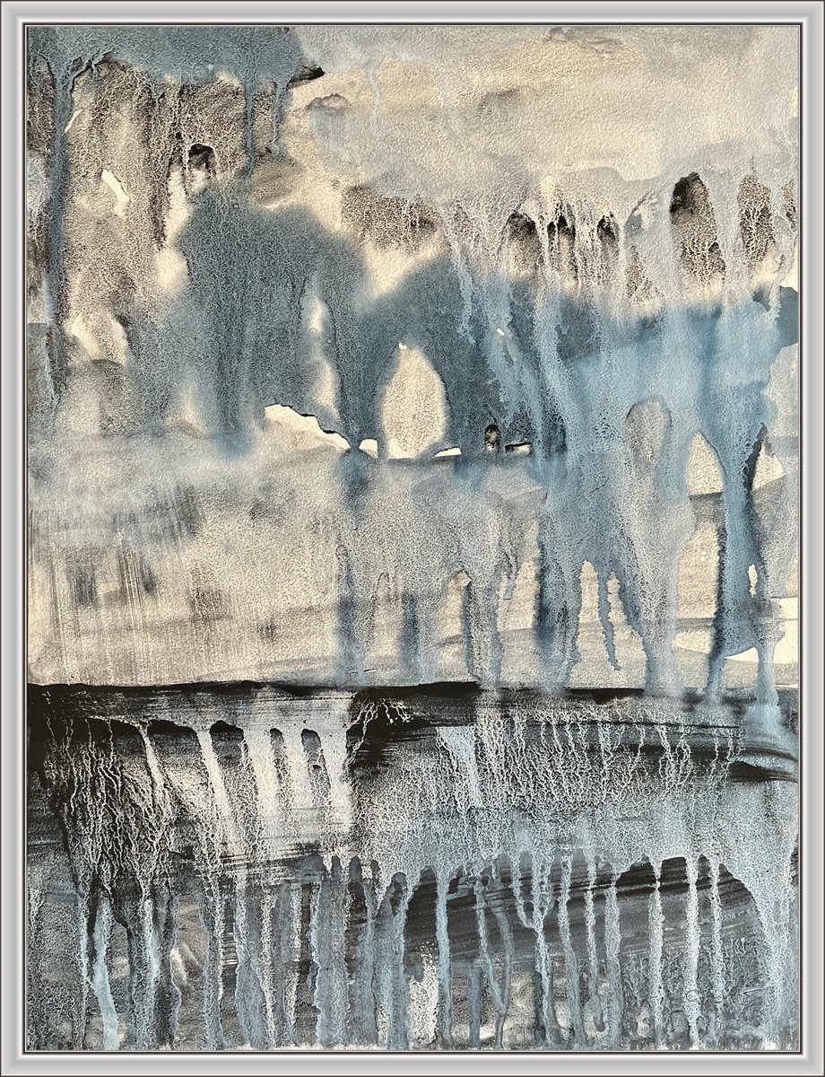 Abstract Watercolour By Gesa Reuter, 12 X 16, You Flow, Original Artwork