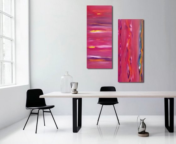 Sunset anomaly, Full Series, Diptych, n° 2 Paintings