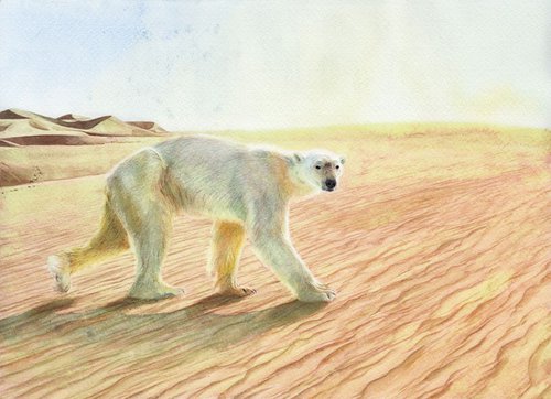 Polar Bear on the North Pole by REME Jr.