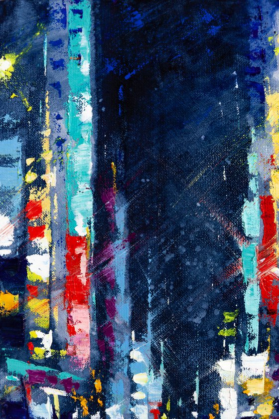 Abstract cityscape .Night city