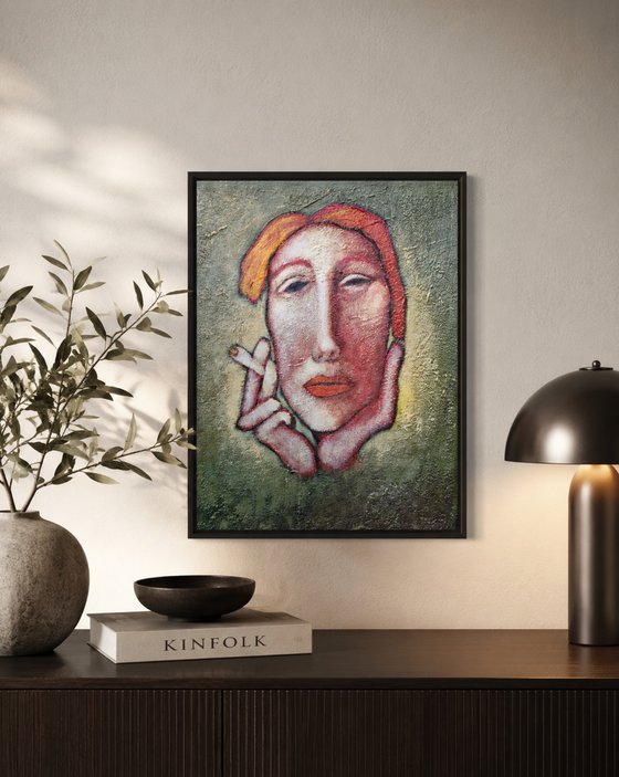 Silent Ember (30cm x 42cm x 1.6cm)