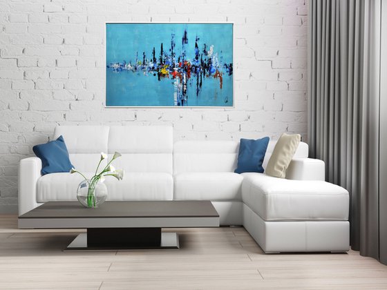 New Age II - Abstract - Acrylic Painting - Canvas Art - Framed Painting