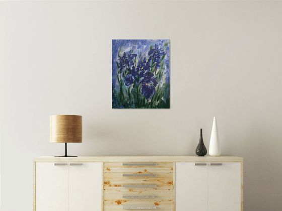 Iris purple  / Original Painting