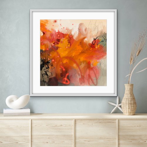 Sous les néons - Abstract artwork - Limited edition of 5 by Chantal Proulx