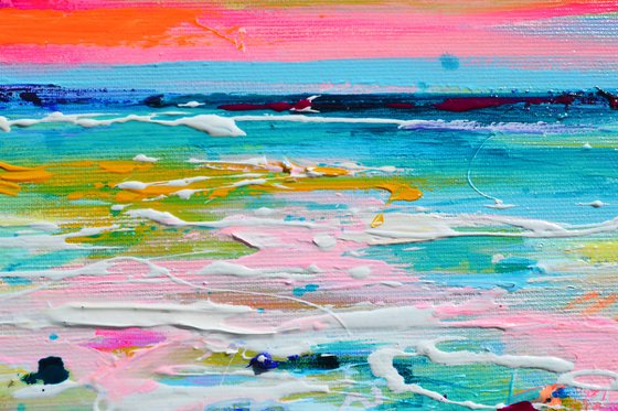 Blushing Sea Sunset - Colorful Seascape