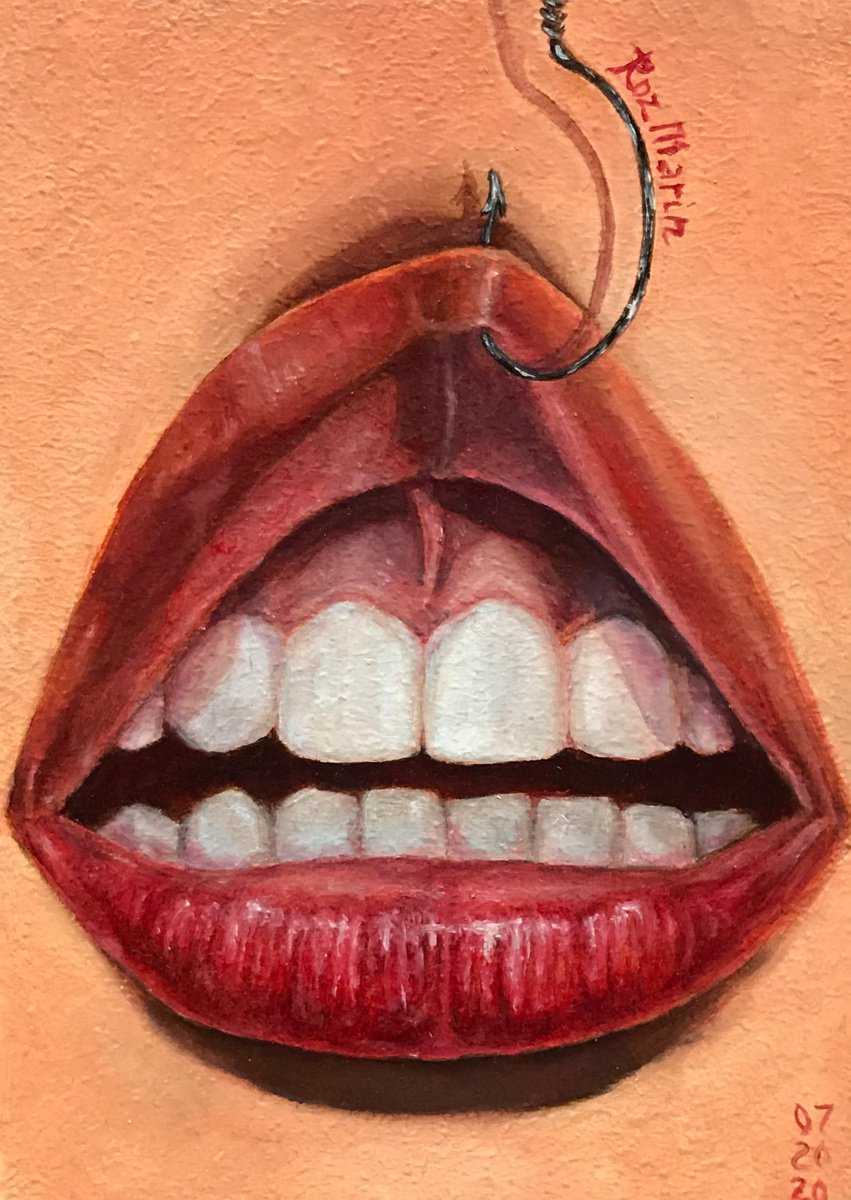 LIPS on hook by Marina Deryagina