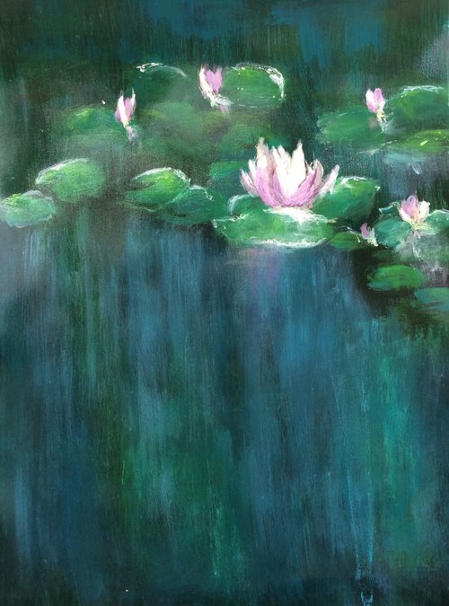 Waterlilies IX by Maxine Anne  Martin
