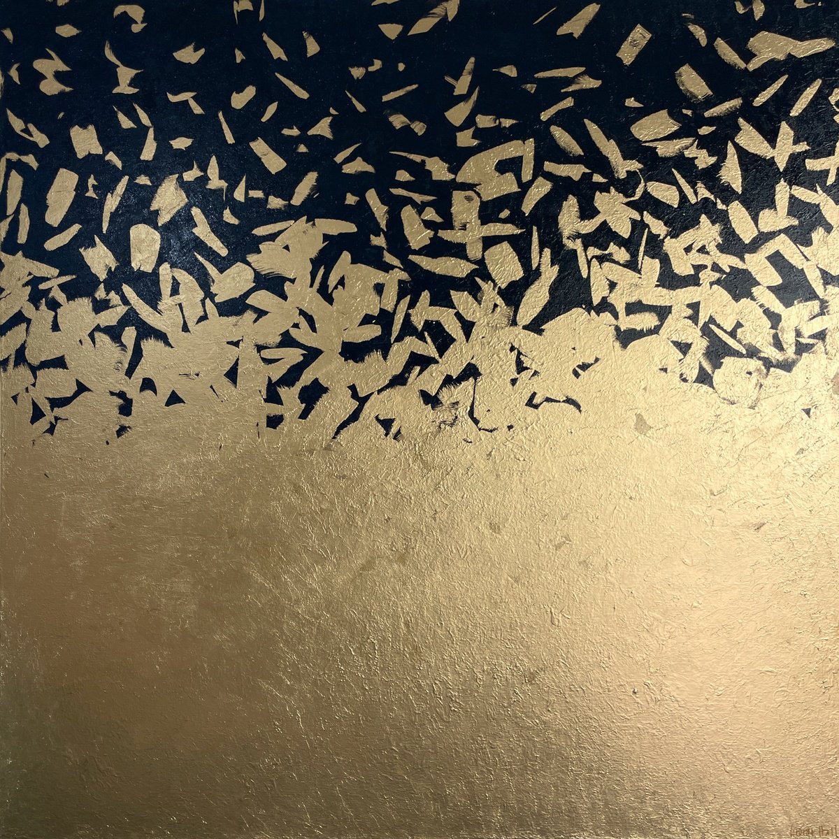 Abstract Acrylic Painting By George Hall, 50 X 50, Midnight Glow, Original Artwork