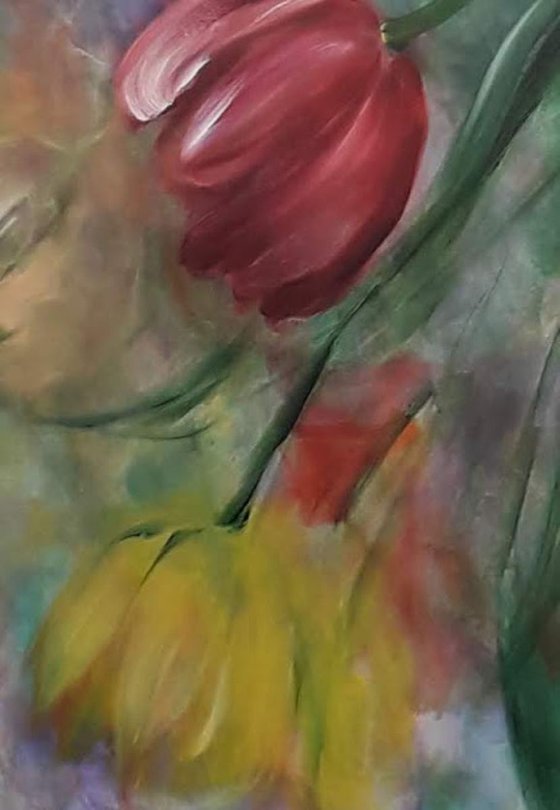 colored tulips