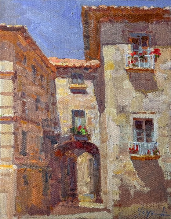 Sunlit Corner of Girona