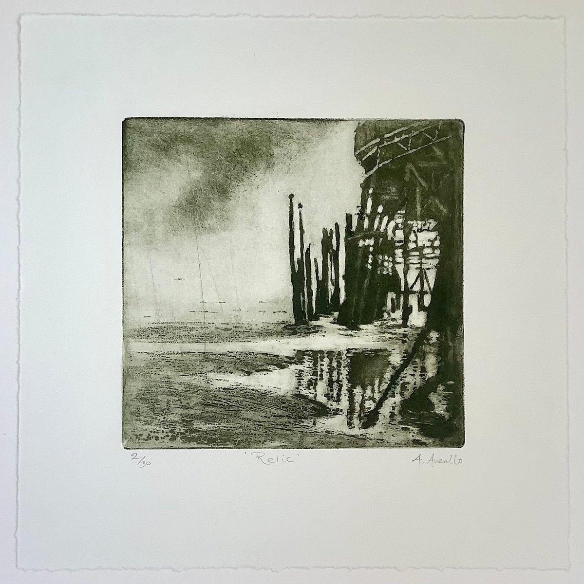 Illustrative Etchings & Engravings , Relic By Amanda Averillo, 13 X 13, Artwork For Sale On Artfinder