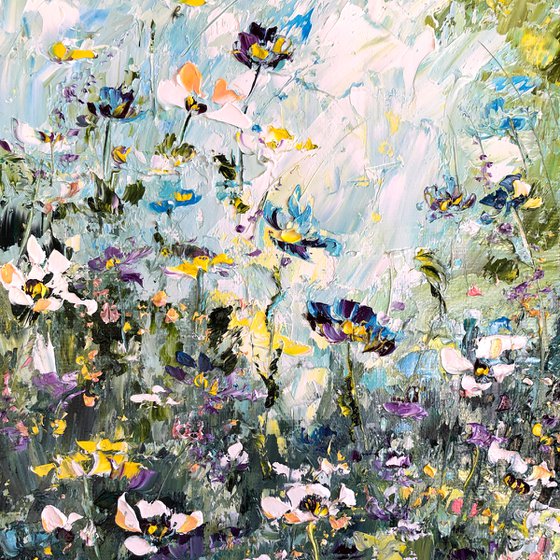 FOREST PEACE - Field. Flowers. Forbs. Evening. Cornflowers. Strokes. Nature.