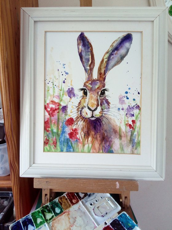 Hare and Flowers