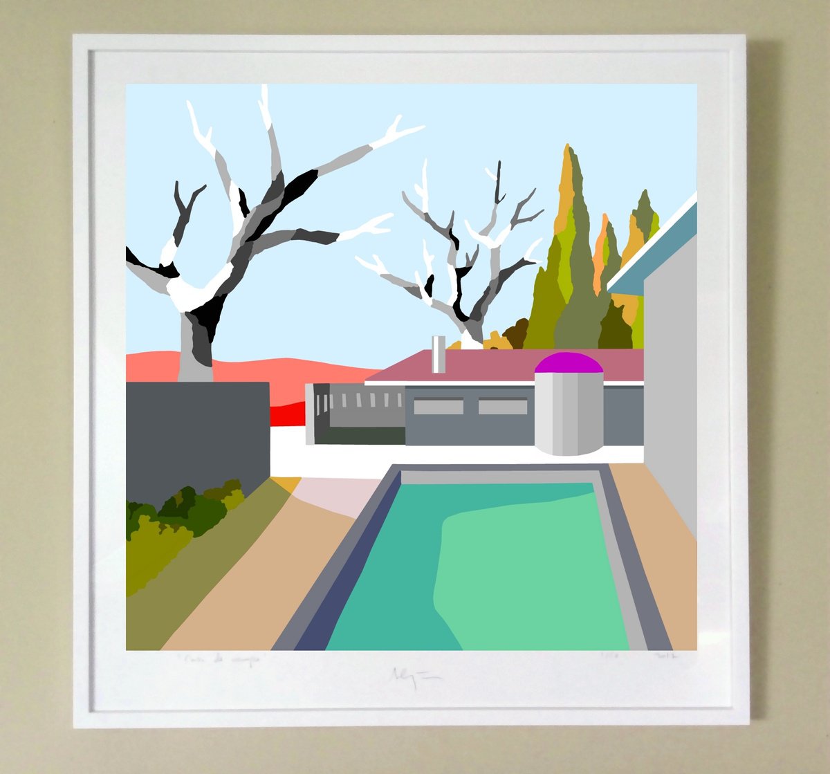 Summer house 61x61cm by Alejos