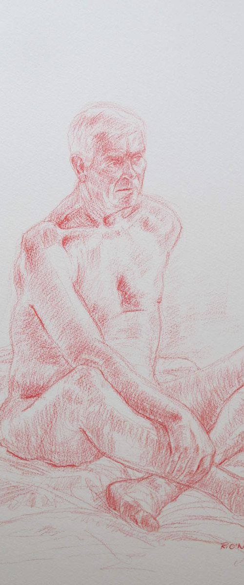 Seated male nude by Rory O’Neill