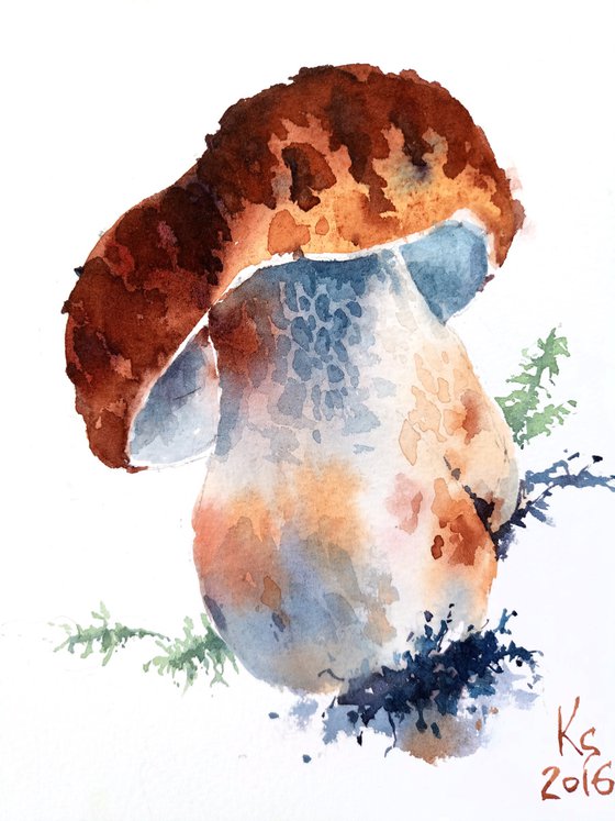 "Mushroom" watercolor illustration
