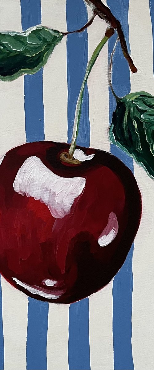 Striped Vintage Cherry by Dal Kaur