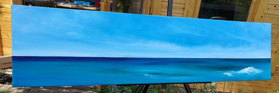 Beside the Seaside 4 - Blue, Panoramic, Cornwall, Scotland, Coast, Seascape