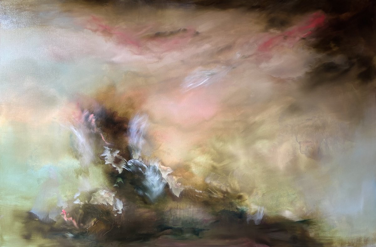 Expressive Oil Painting , Contrast & Mystery By Julia Swaby, 59 X 39, Artwork For Sale On Artfinder