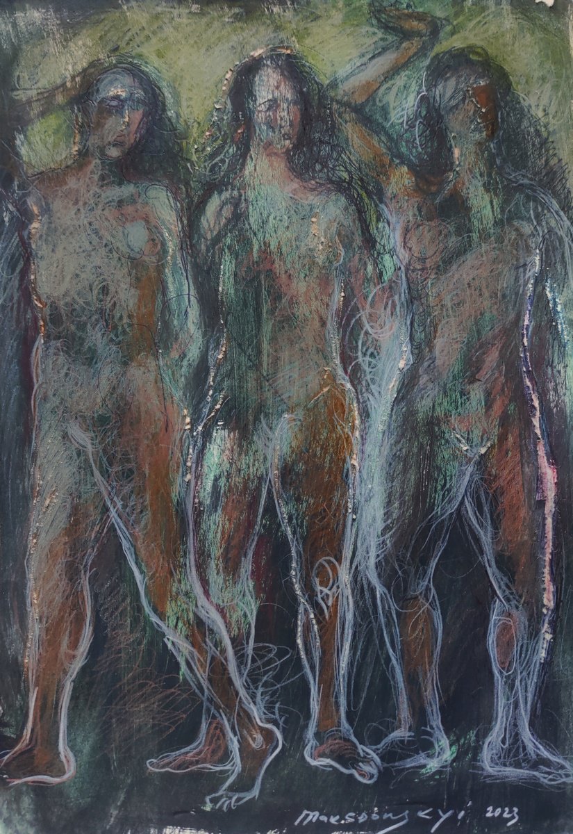 Three figures by Pavlo Makedonskyi