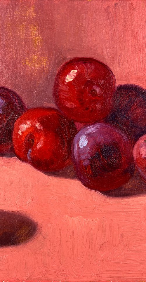 Still Life with plums by Elina Arbidane