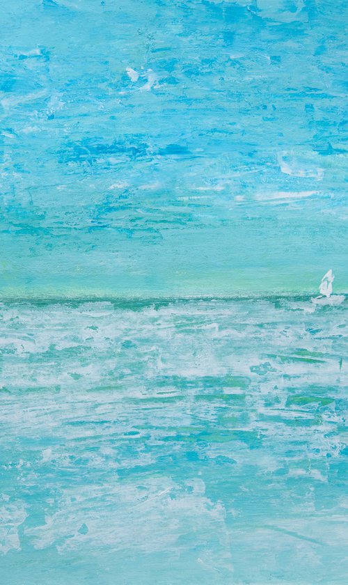 Teal sea waters by Rimma Savina