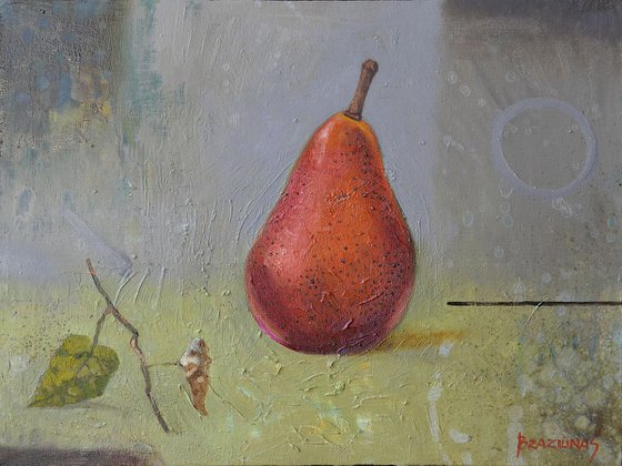 the pear, oil painting
