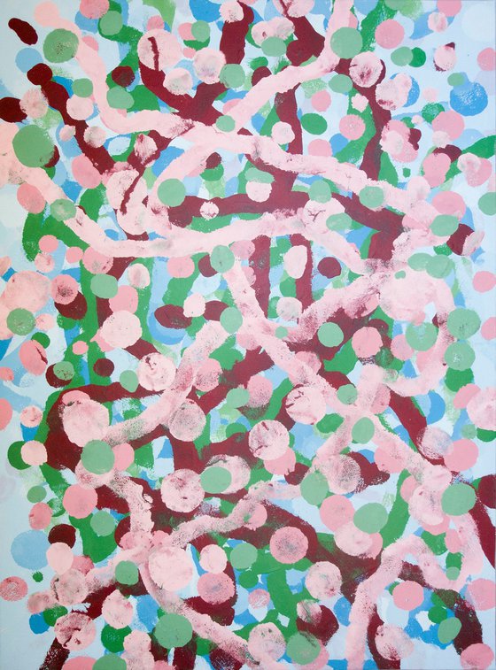 Spotty Pop Painting - 110 x 80 cm - 01