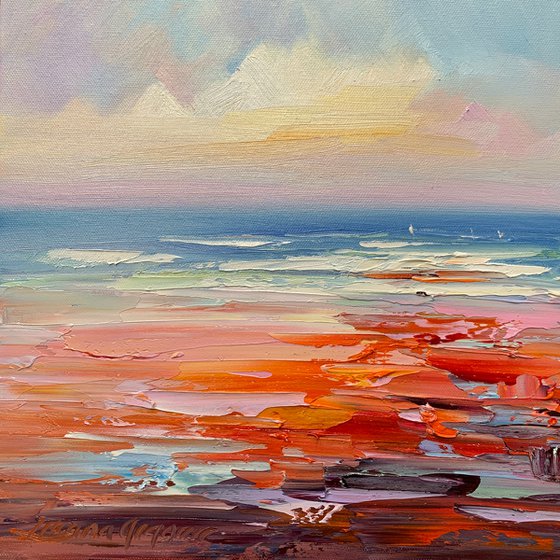 Colours of the ocean No 22 Oil painting by Liliana Gigovic | Artfinder