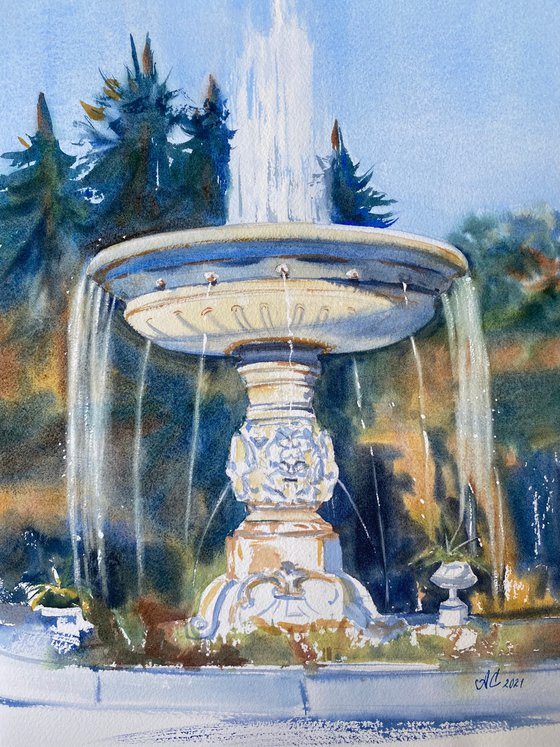 Petersburg impressions. Fountain "The Vase"