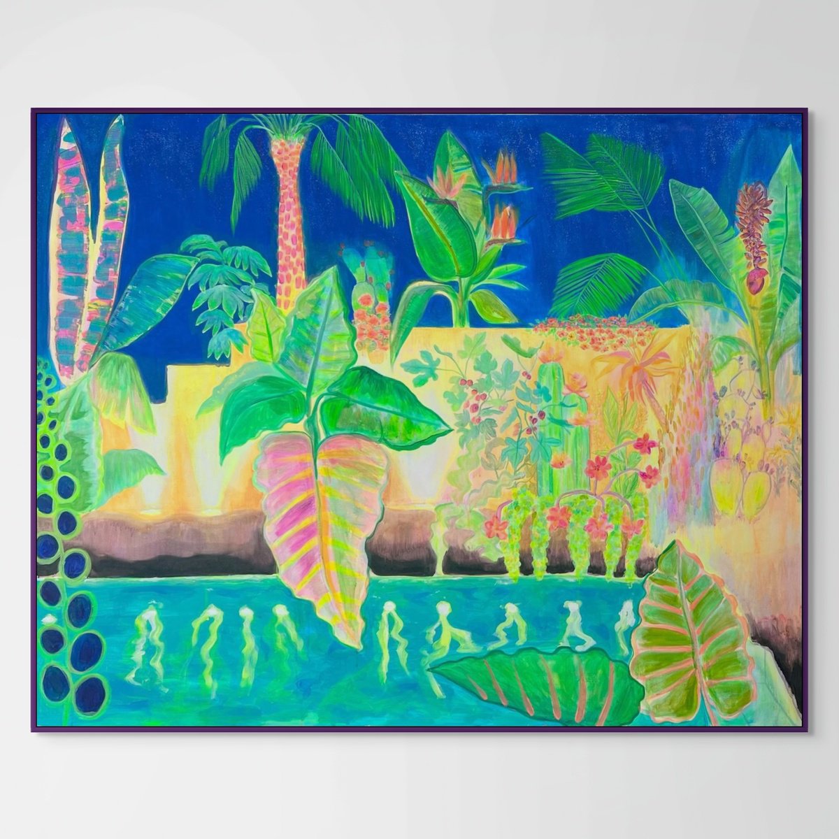 Expressive Landscape Acrylic Painting By Kathryn Sillince, 60 X 48", 