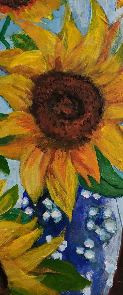 Sunflowers - Painting by Richard  Kuhn