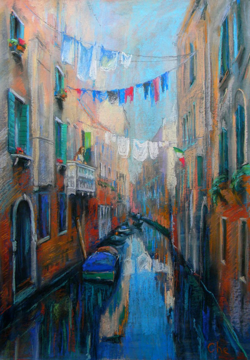 Flags of Venice by Liudmyla Chemodanova