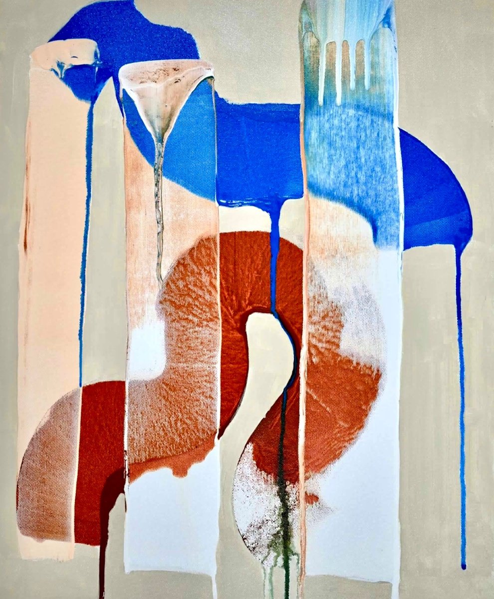 Abstract Acrylic Painting By Sumit Mehndiratta, 16 X 21", Composition No. 466, Original Artwork