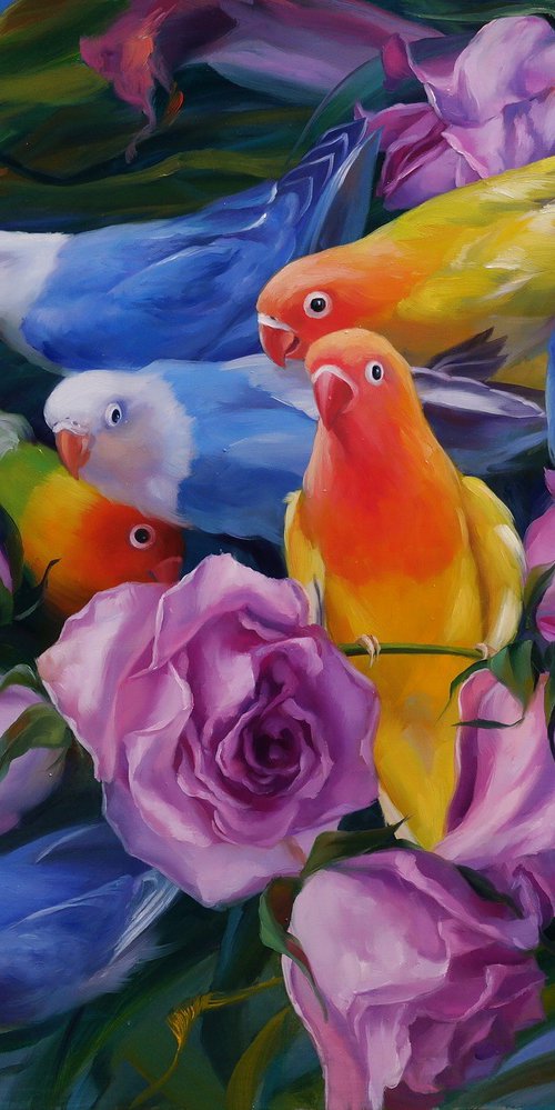 "Roses and Parrots" by Lena Vylusk