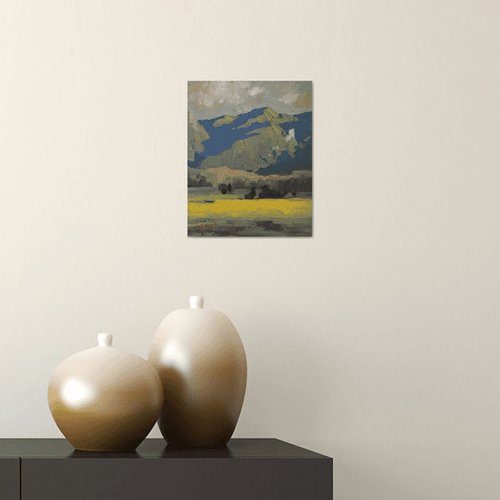 Original Oil Painting Wall Art Signed unframed Hand Made Jixiang Dong Canvas 25cm ×20cm A Nice Landscape  Small Impressionism Impasto