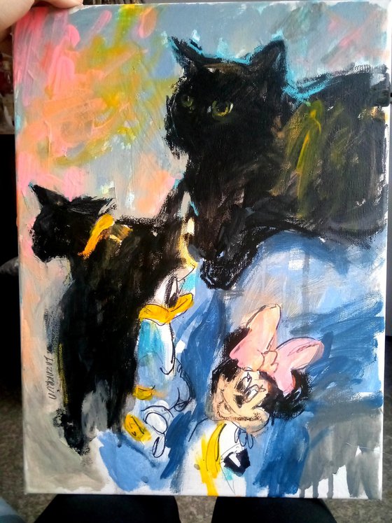 Black Cat & Minnie Mouse #2