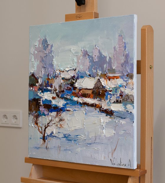 Winter Landscape - Original oil Landscape painting