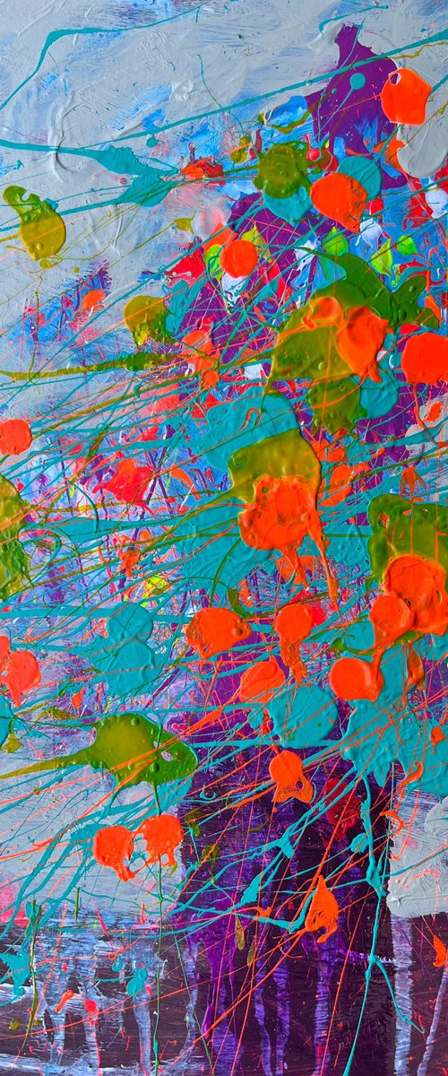 Christmas bouquet Abstract painting by Andrii Kovalyk