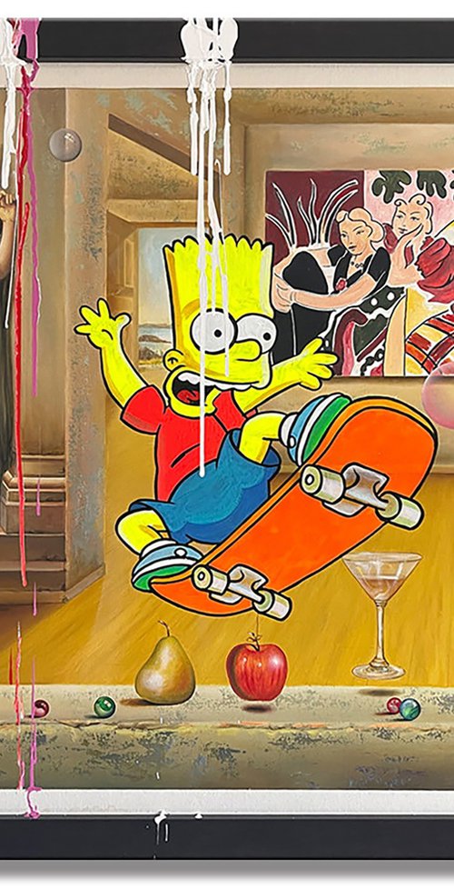 Bart escaping from the Conversation by Gardani Art