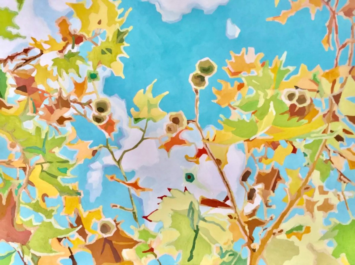 Impressionistic Landscape Oil Painting By Aylee Kim, 39 X 30, Fall In Love, Original Artwork