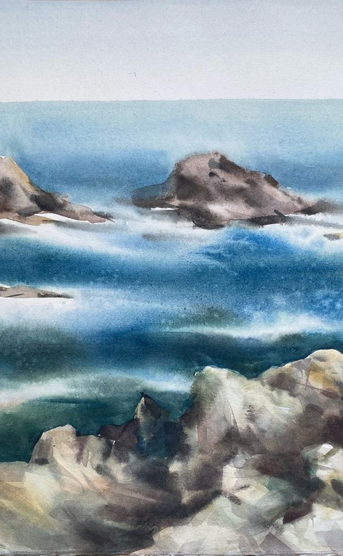 White waves. Scotland. by Galina Poloz