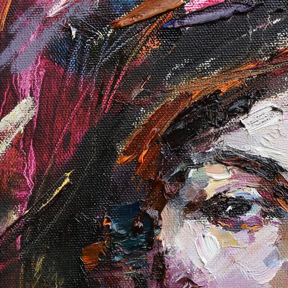 Abstract woman portrait painting #12