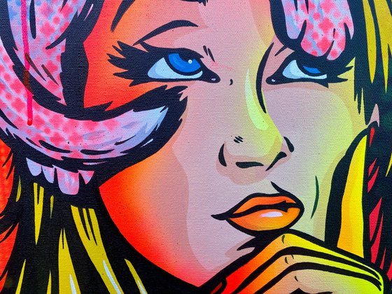 Cat On A Hot Blonde Head